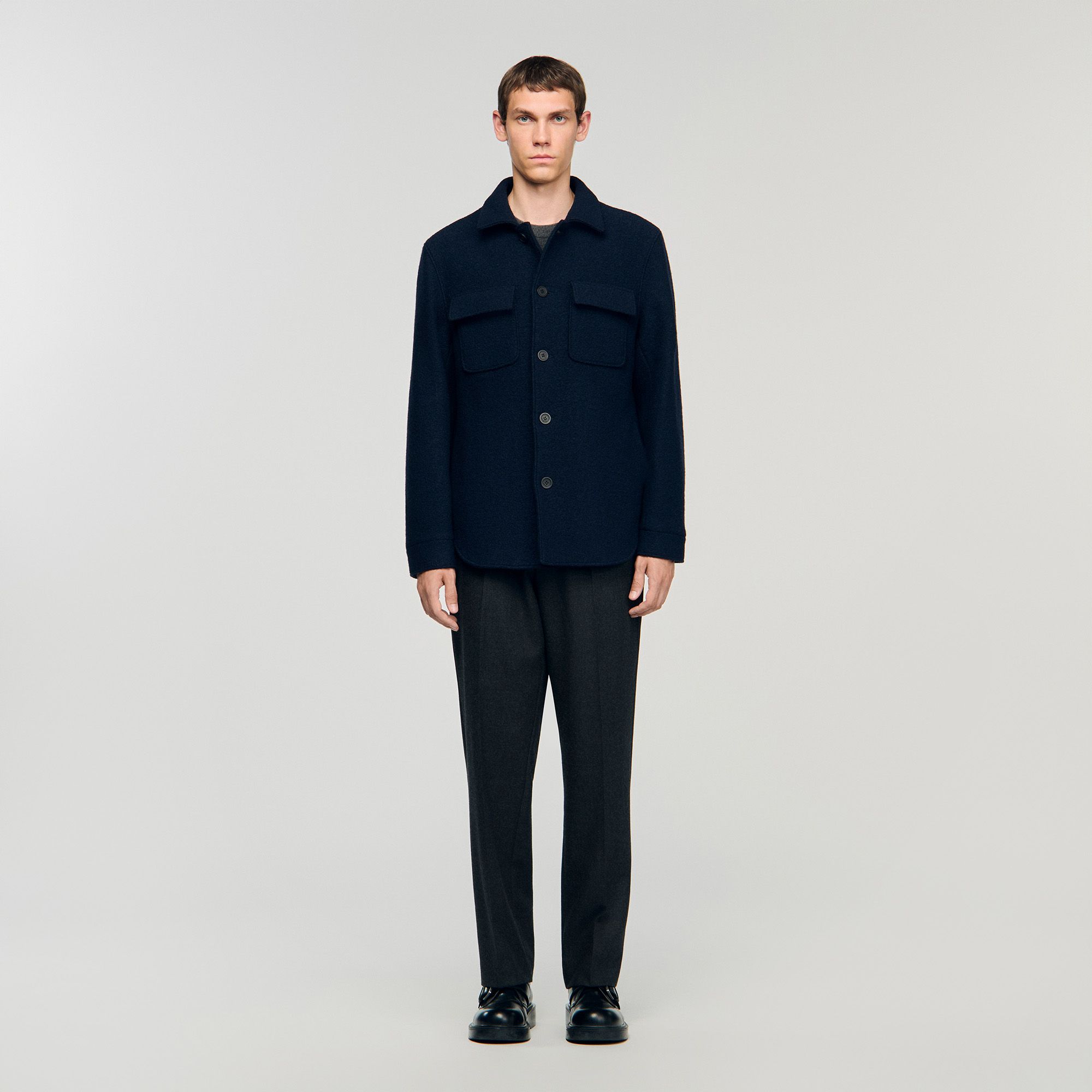 Sandro - Áo overshirt len