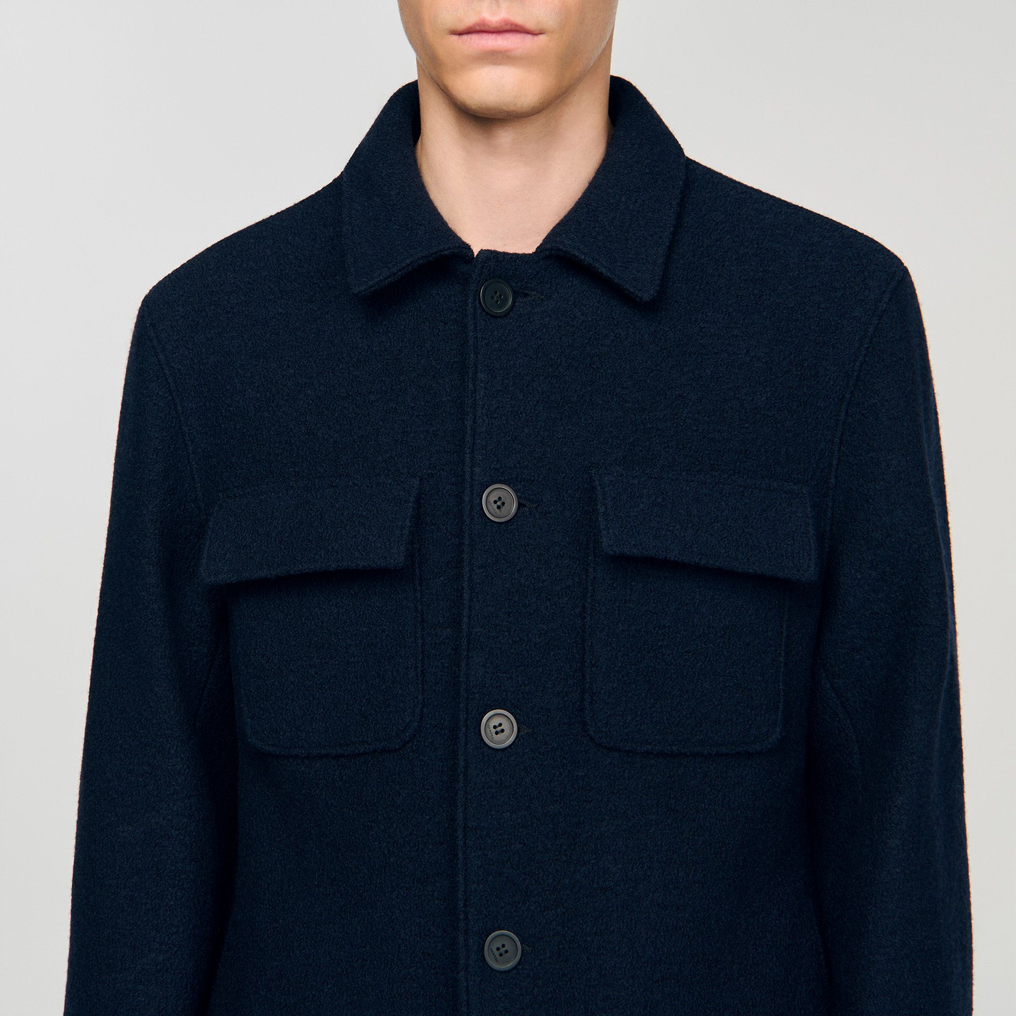 Sandro - Áo overshirt len
