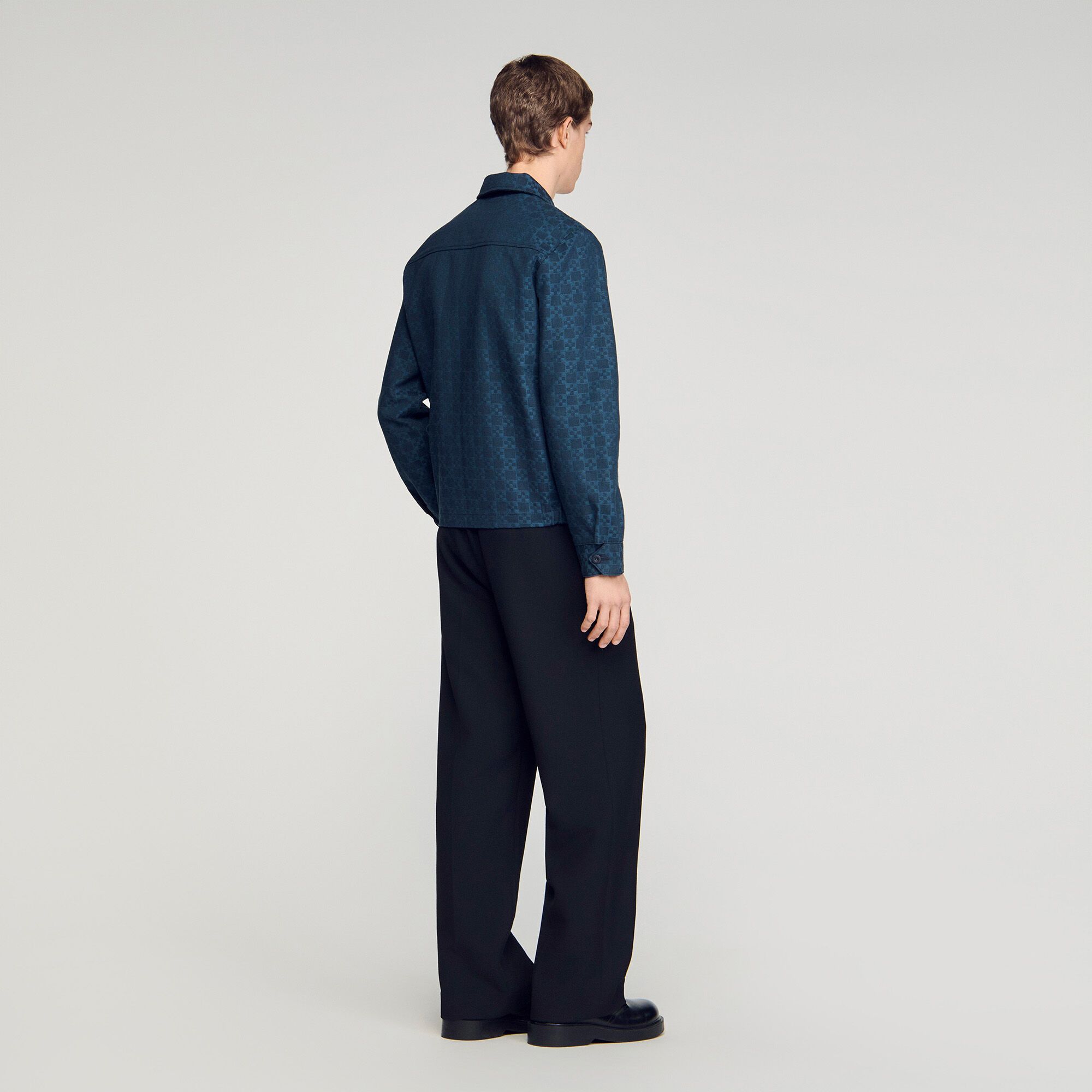 Sandro - Áo khoác denim Square Cross