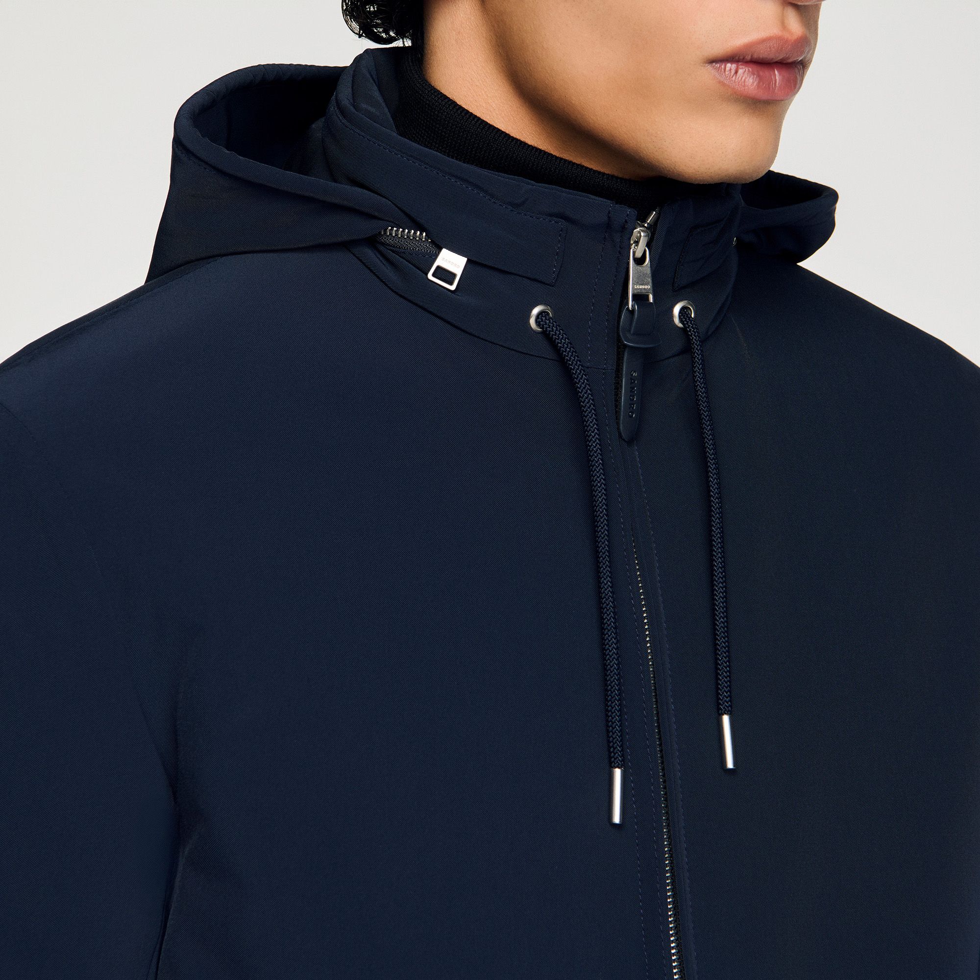 Áo khoác hooded kéo khóa