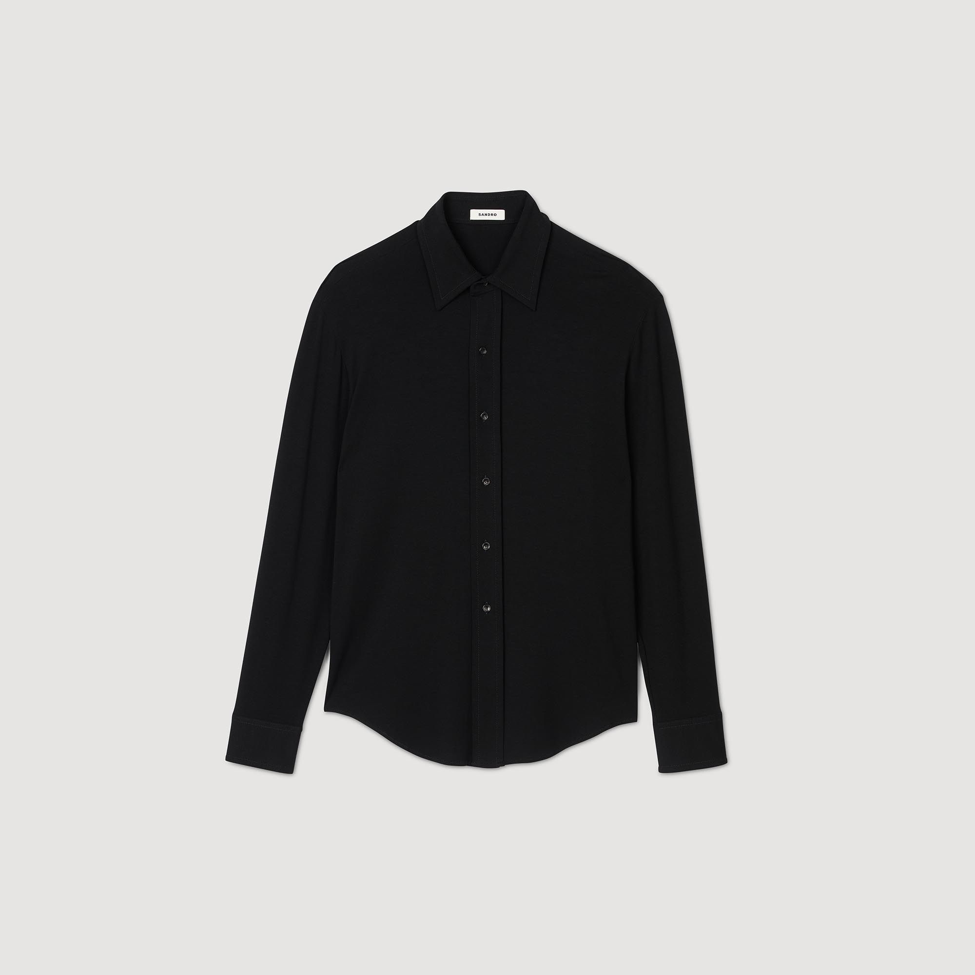 Sandro - Áo sơ mi jersey dài tay