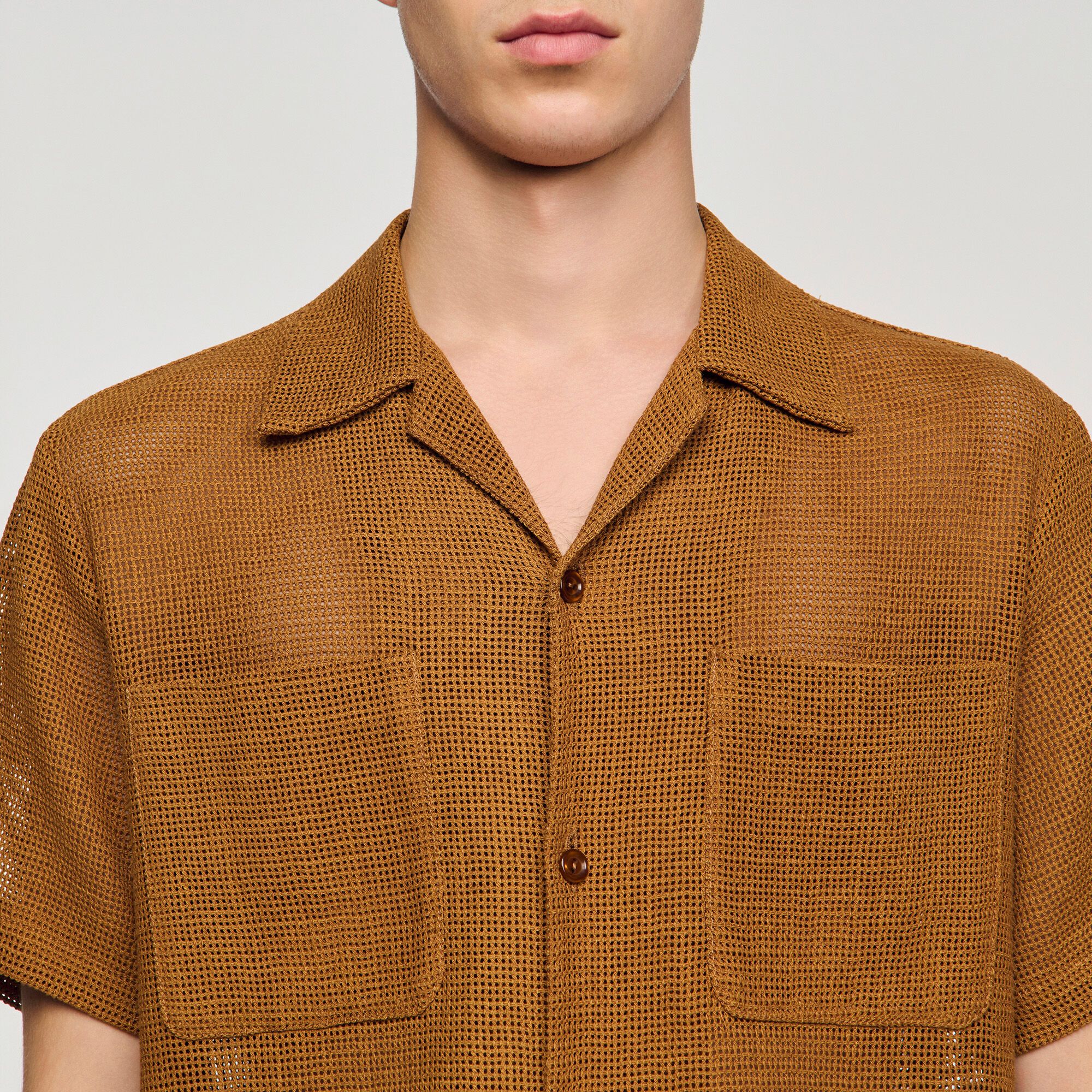 Sandro - Áo sơ mi lưới openwork