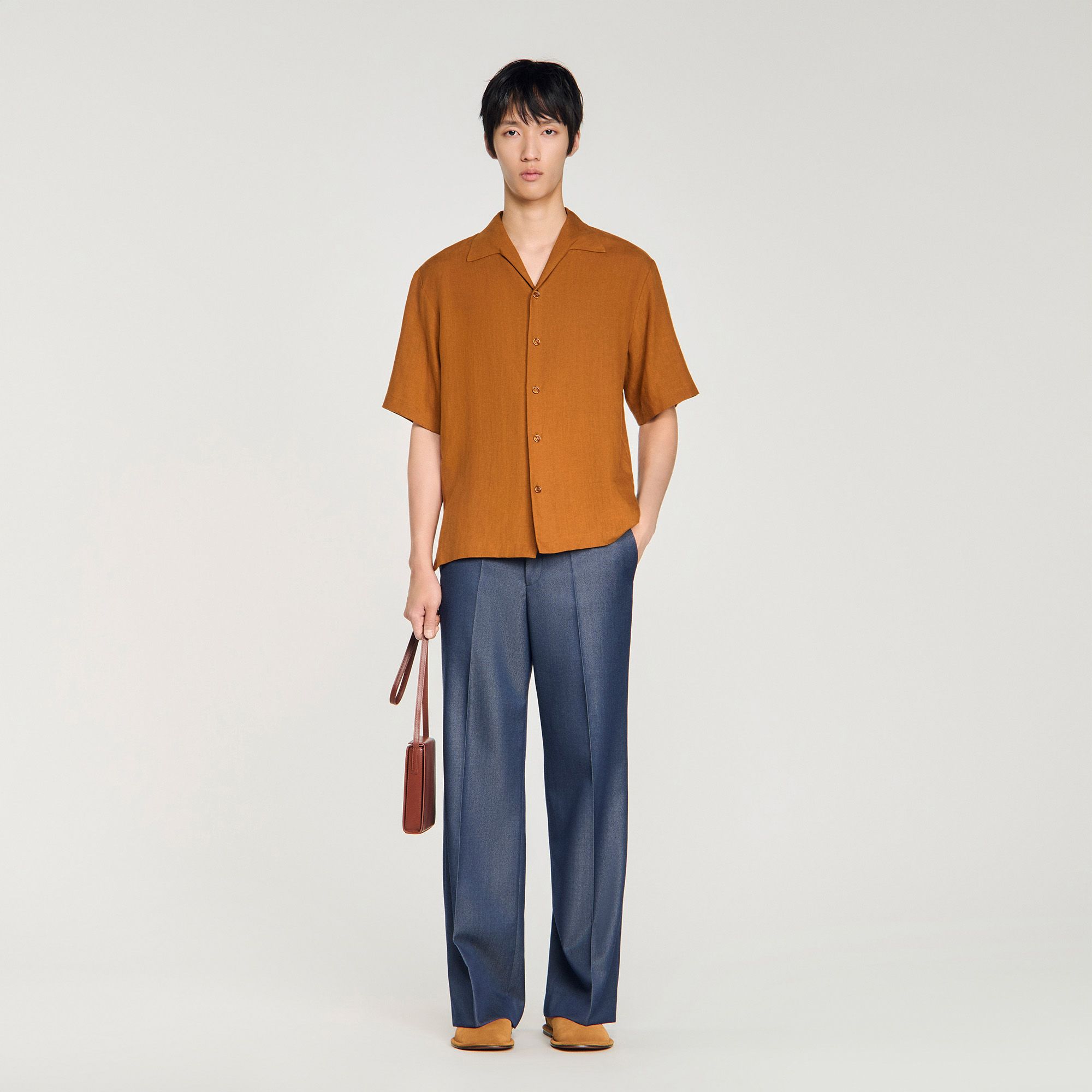Sandro - Áo sơ mi vải lanh