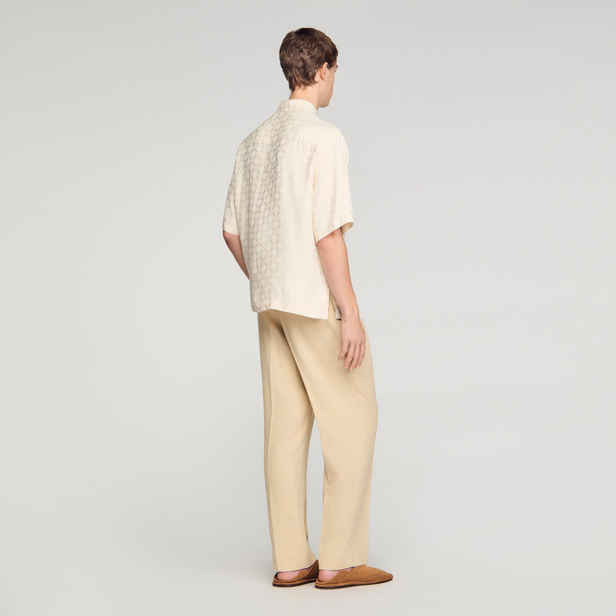 Sandro - Áo sơ mi Jacquard chữ thập