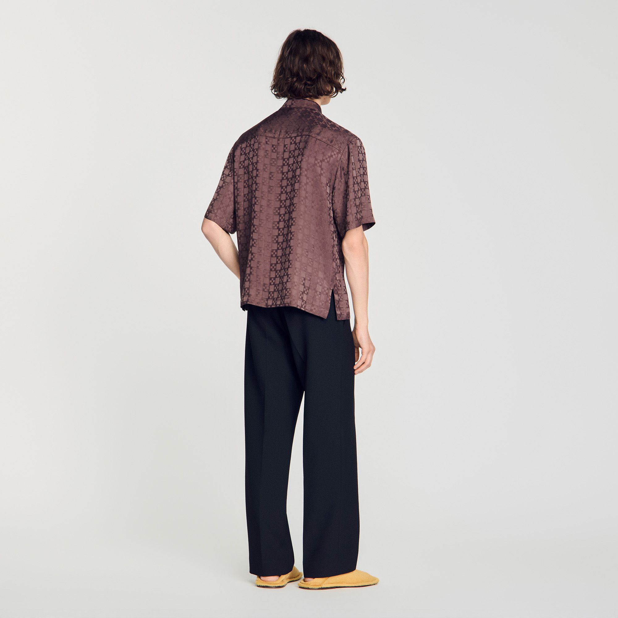 Sandro - Áo sơ mi Jacquard chữ thập