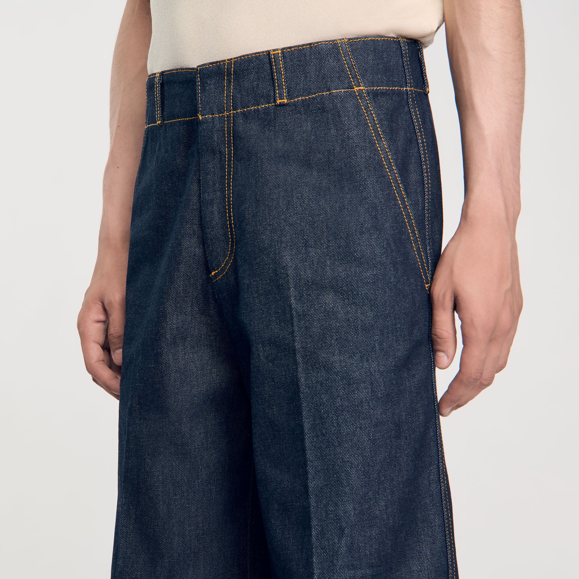 Sandro - Quần jeans ống rộng