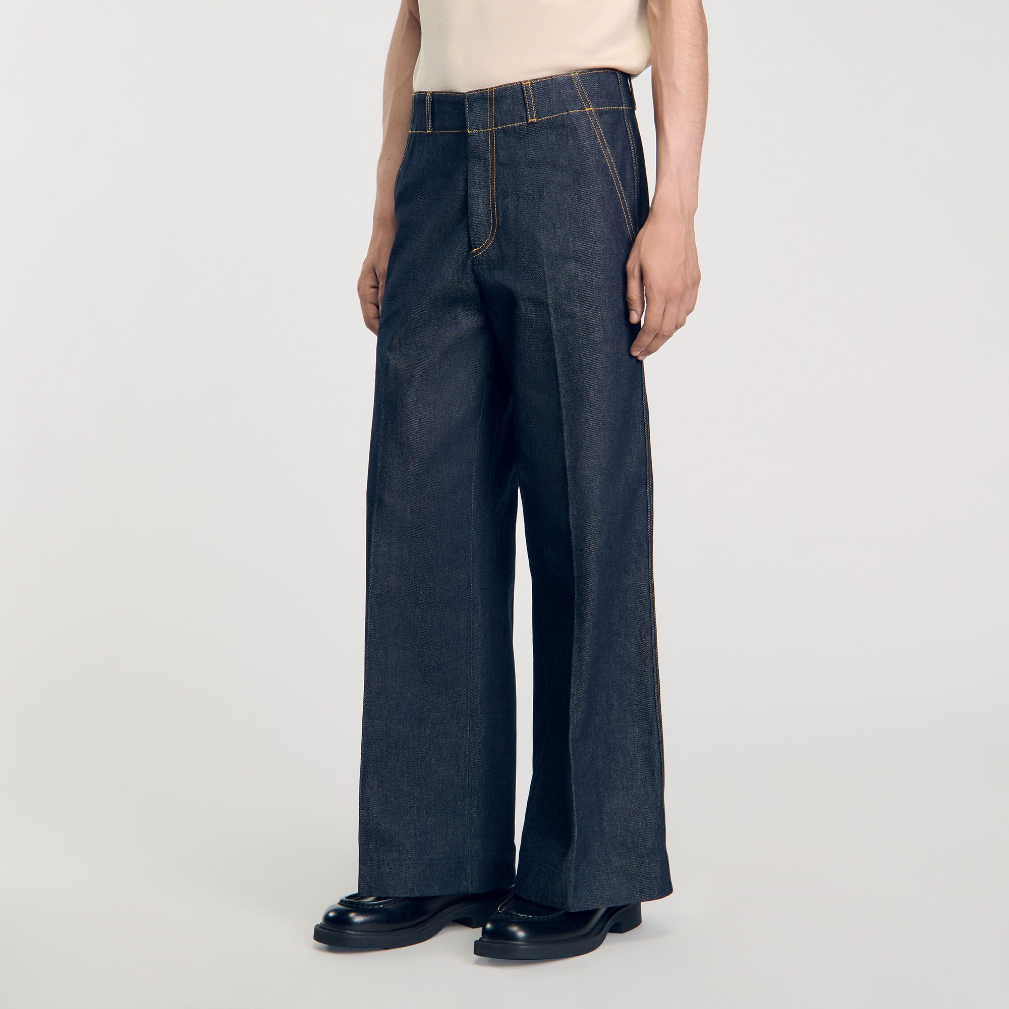 Sandro - Quần jeans ống rộng