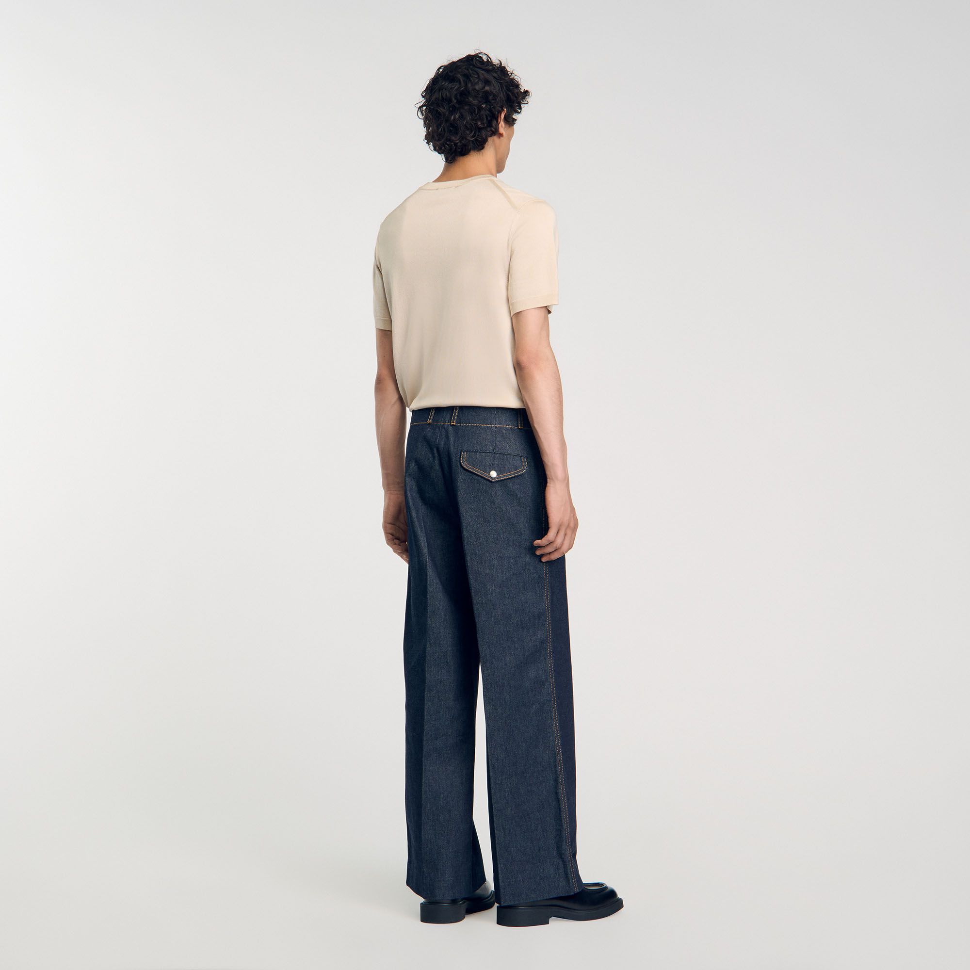 Sandro - Quần jeans ống rộng