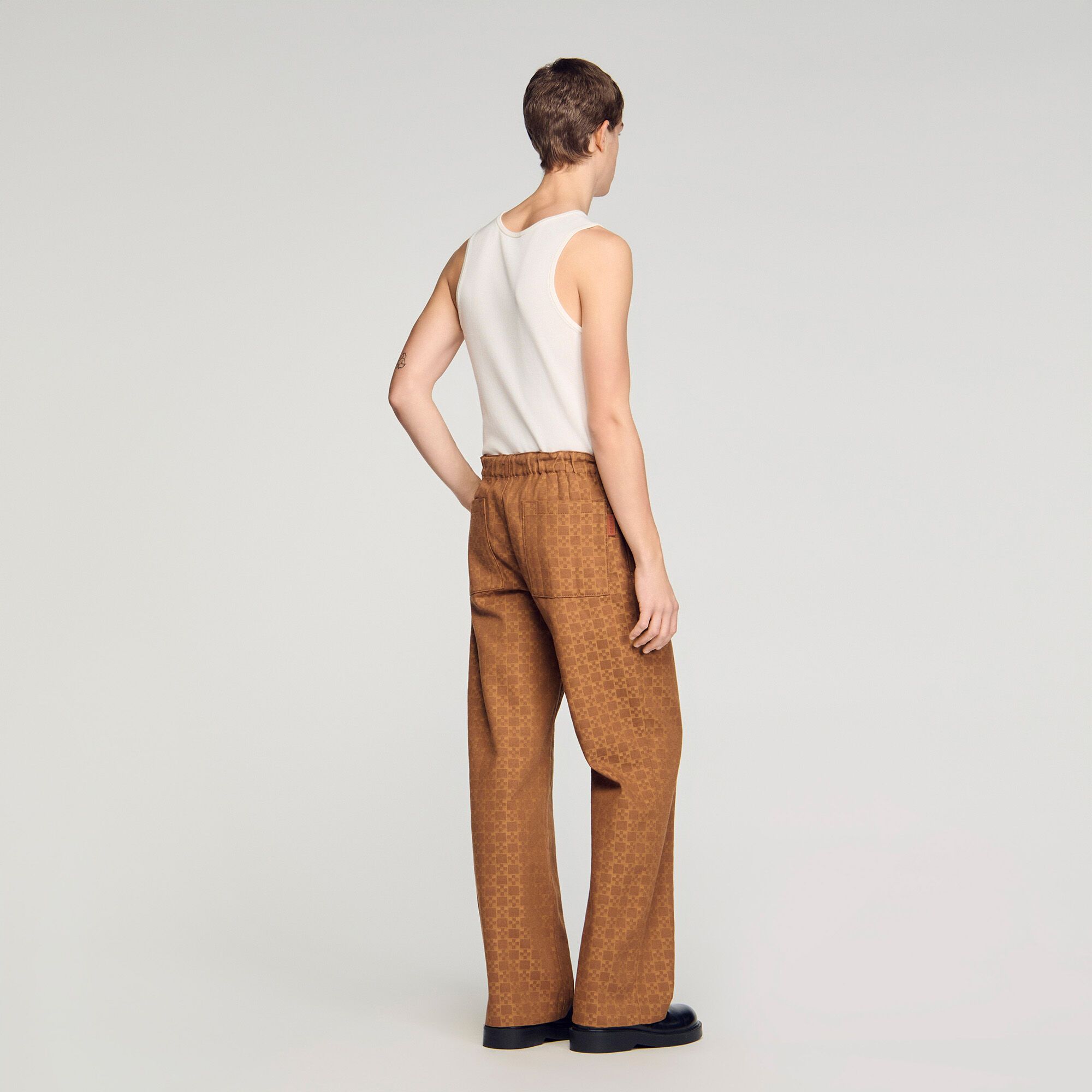 Quần jeans ống rộng Square Cross