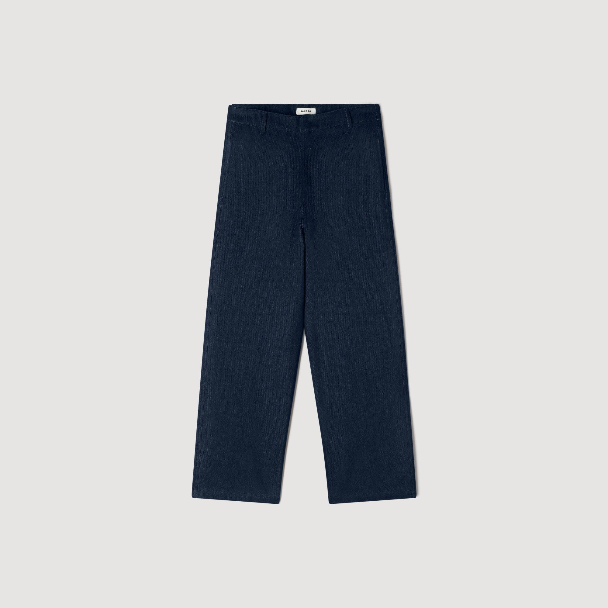 Sandro - Quần jeans Raw dáng barrel