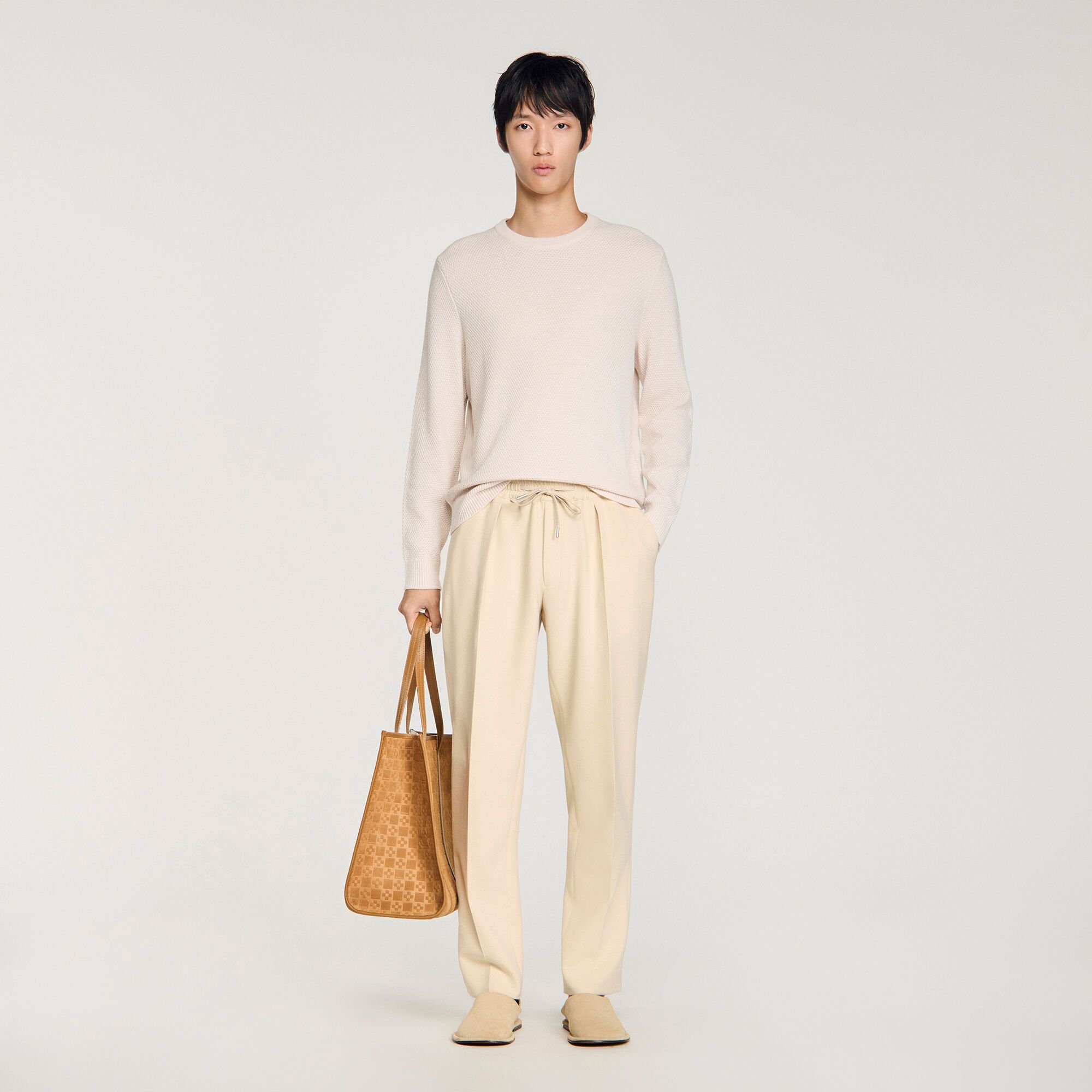 Sandro - Quần ống đứng cạp chun