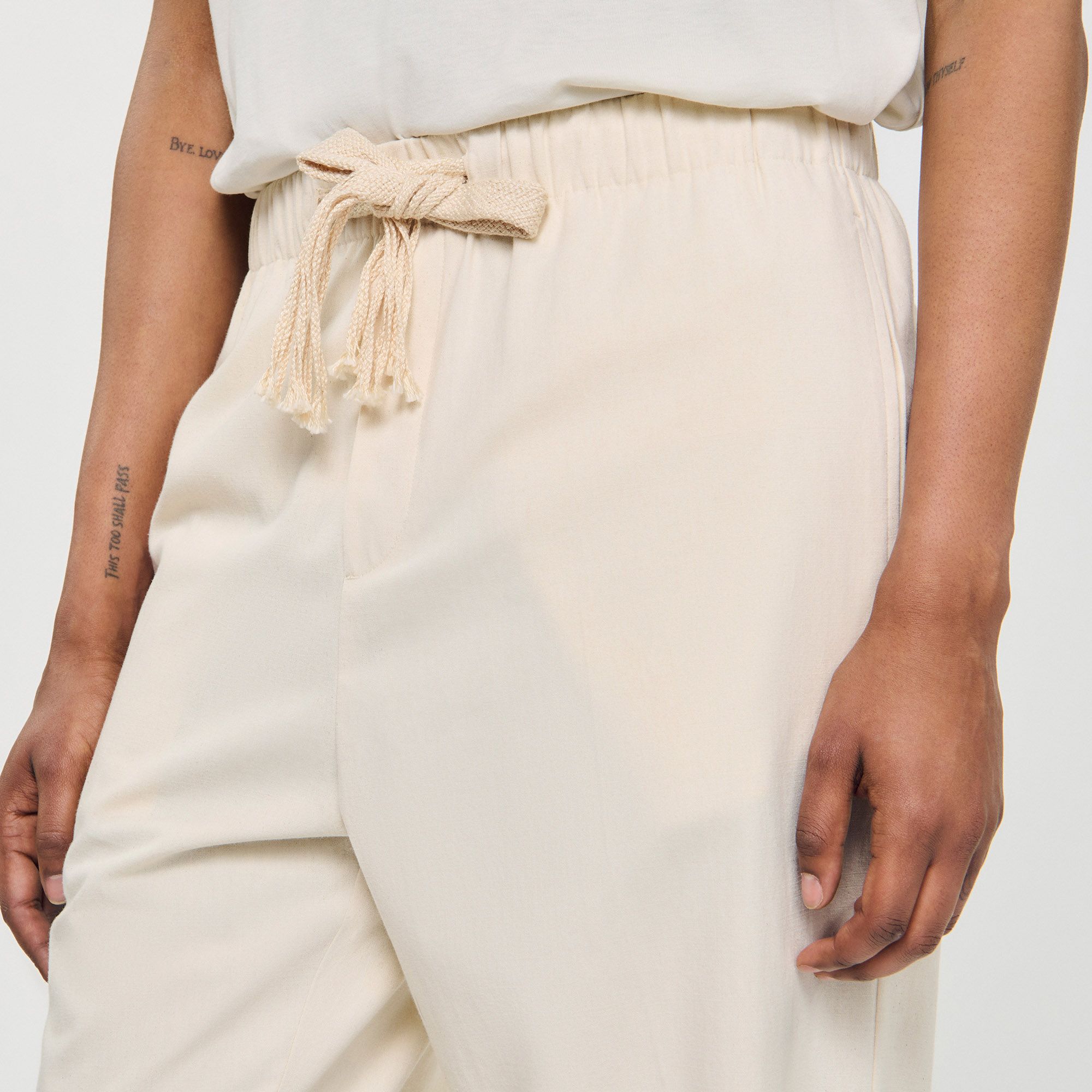 Sandro - Quần ống rộng chất liệu cotton co giãn