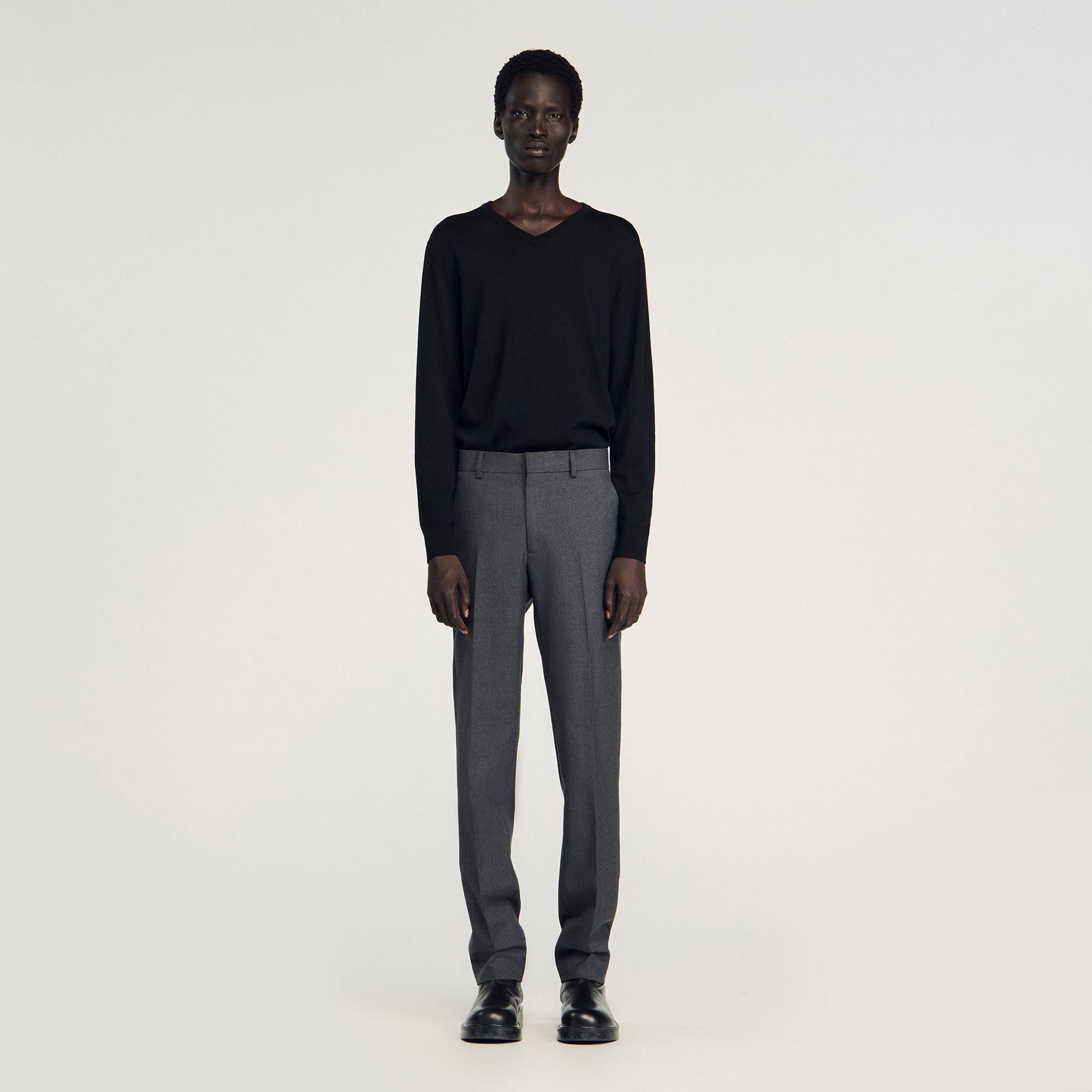 Sandro - Quần âu len Wool Suit