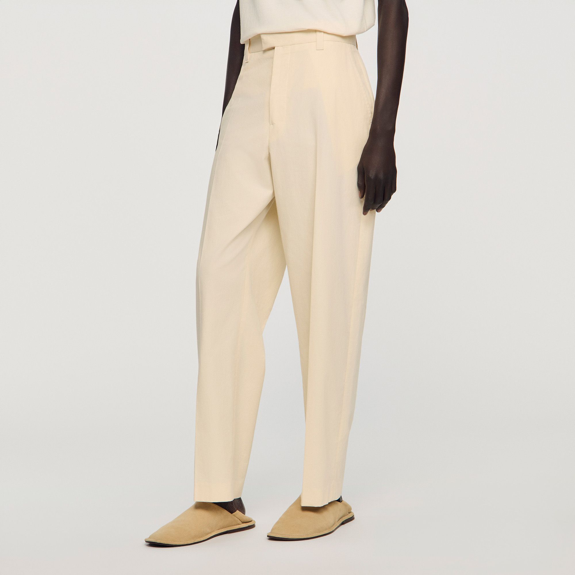 Quần ống rộng vải cotton
