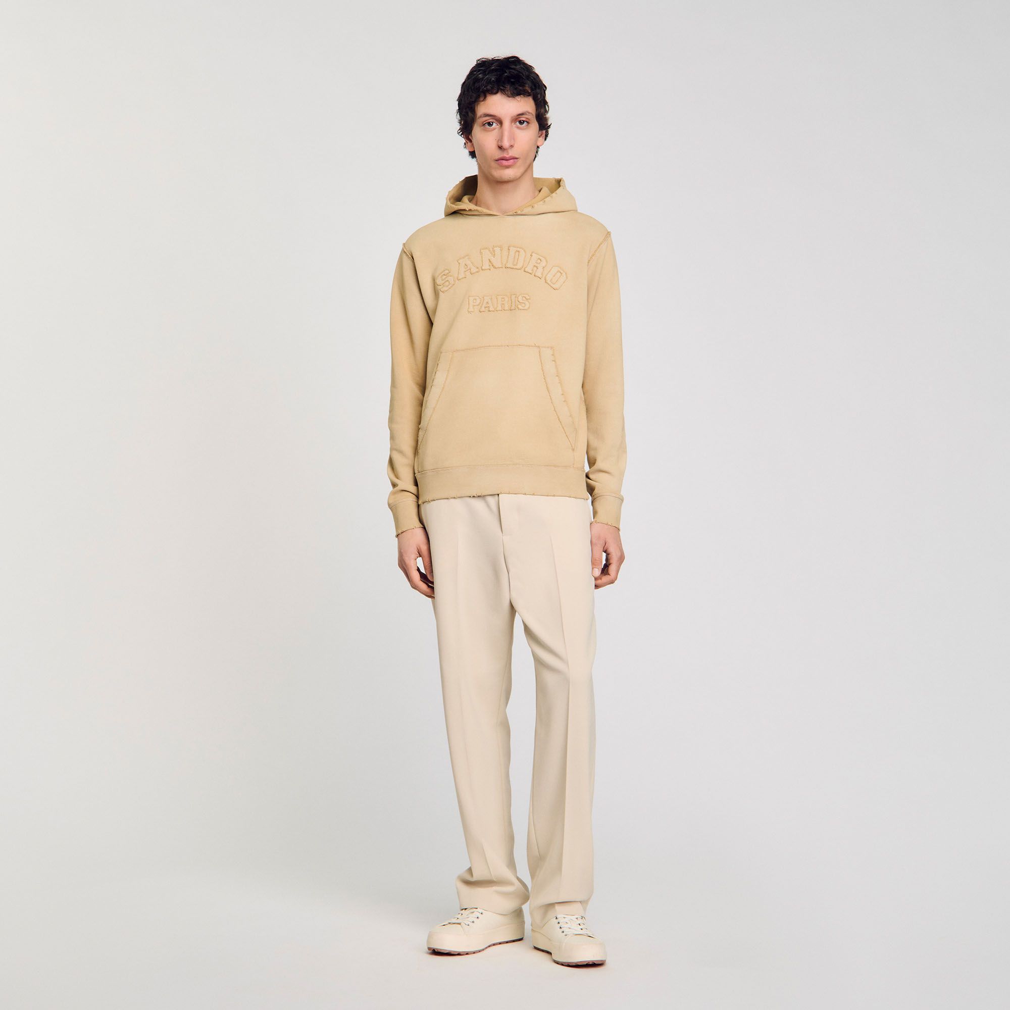 Sandro - Áo hoodie thêu logo