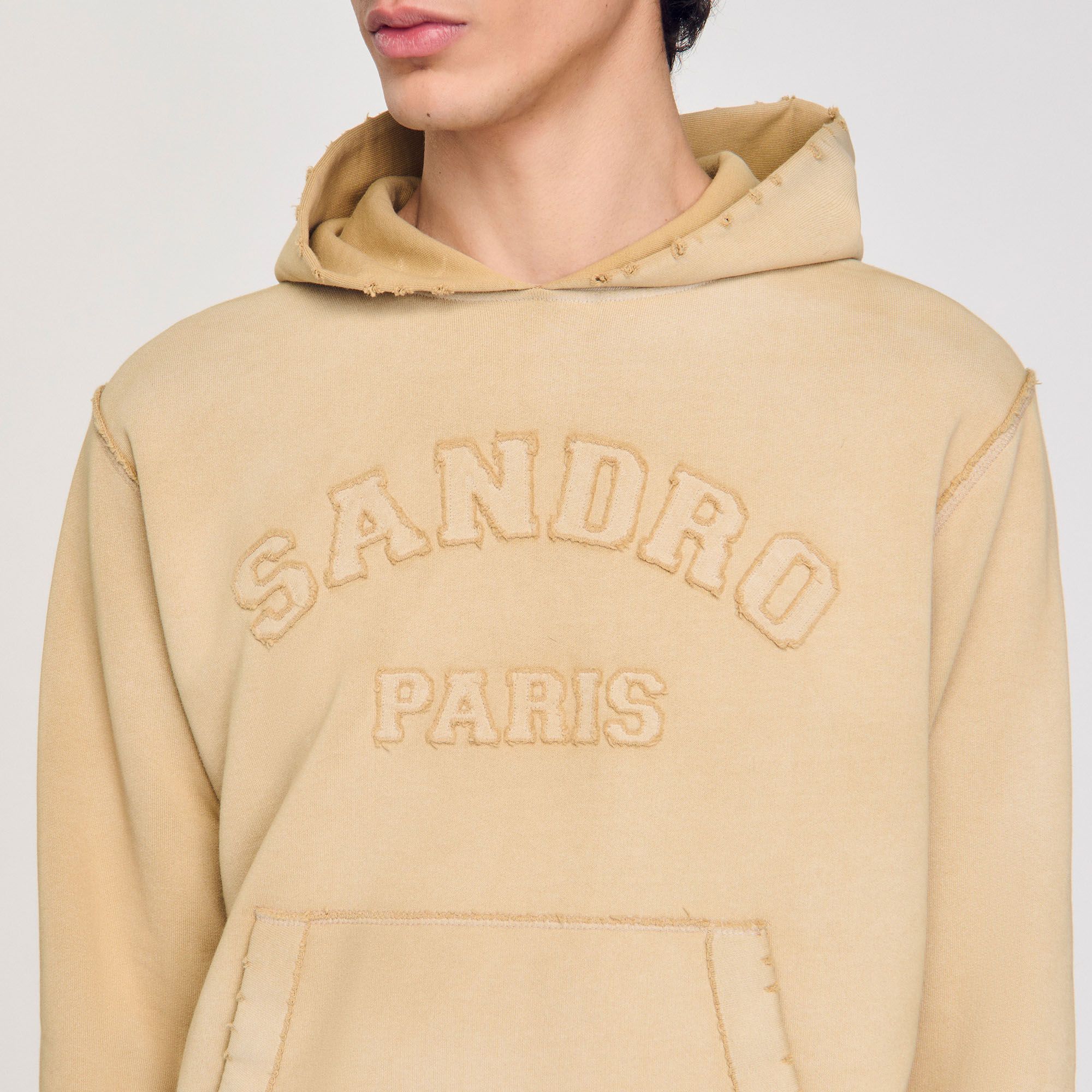 Sandro - Áo hoodie thêu logo