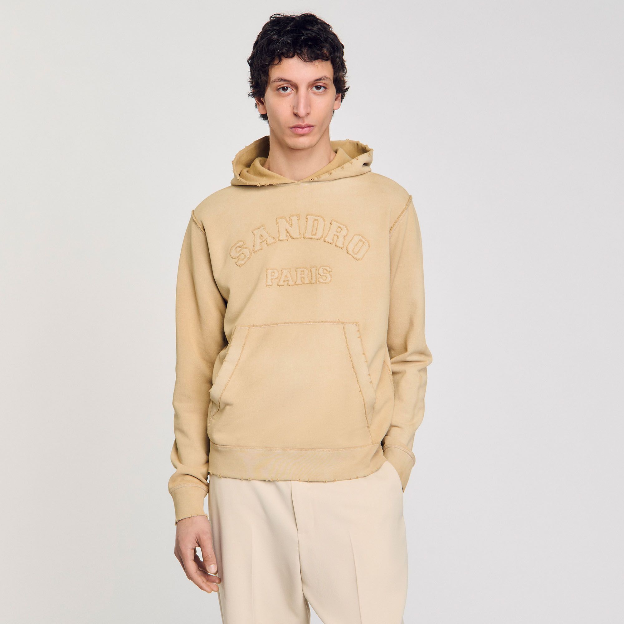 Sandro - Áo hoodie thêu logo