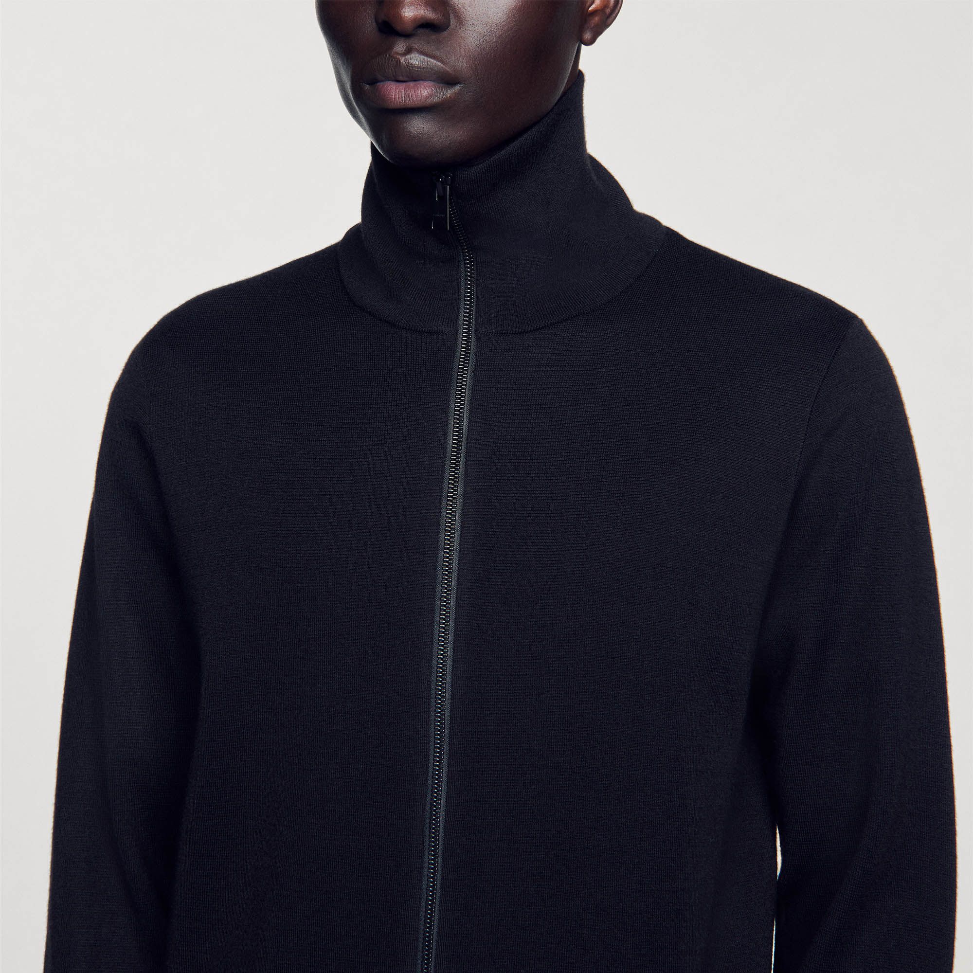 Sandro - Áo cardigan len zip-up