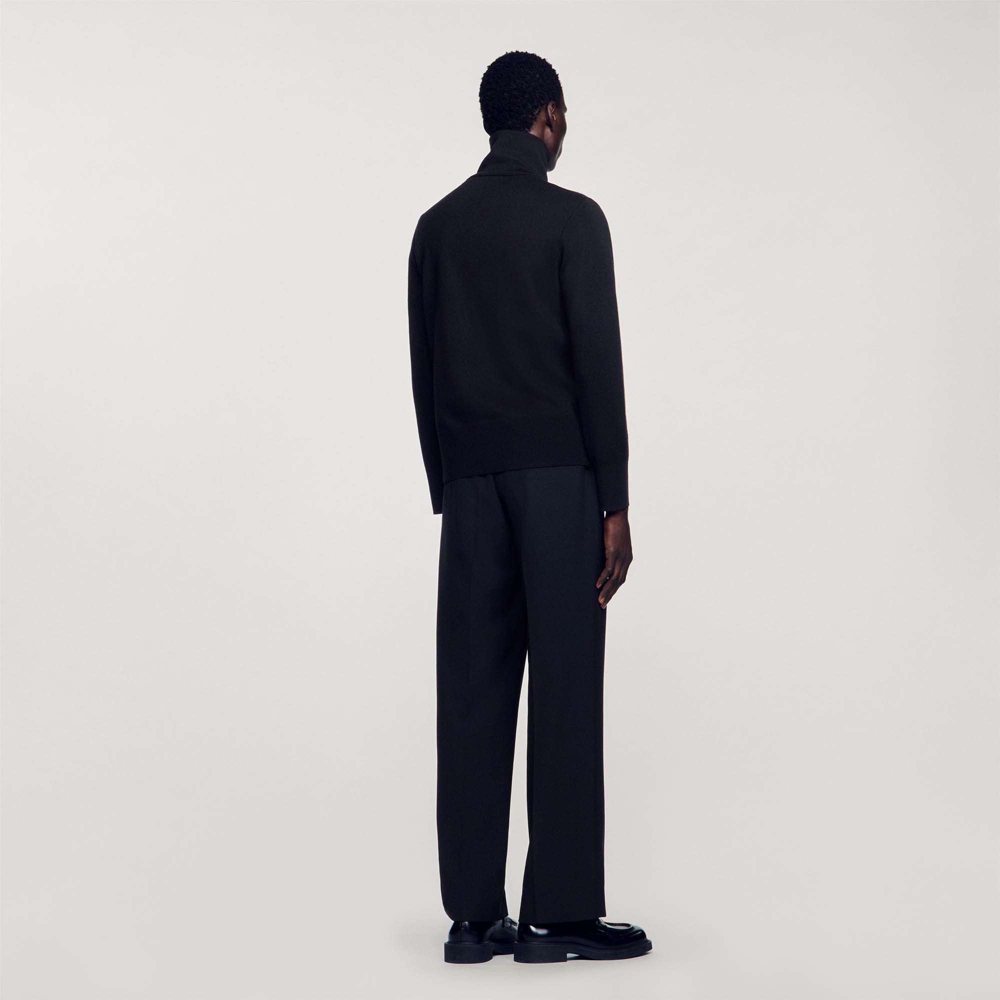 Sandro - Áo cardigan len zip-up