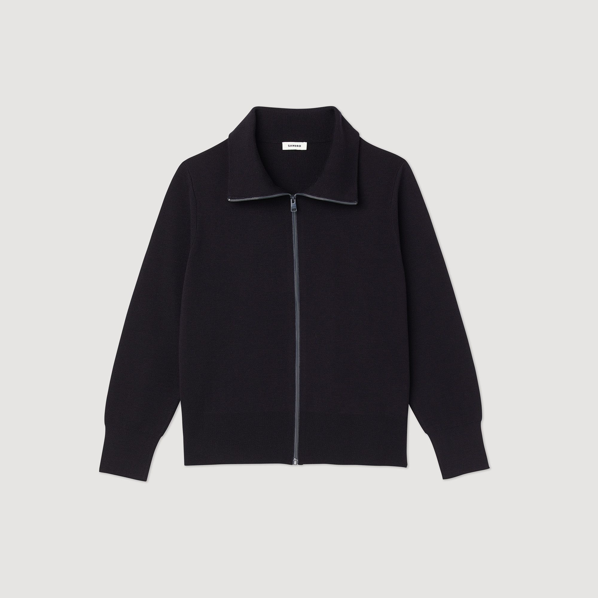 Sandro - Áo cardigan len zip-up