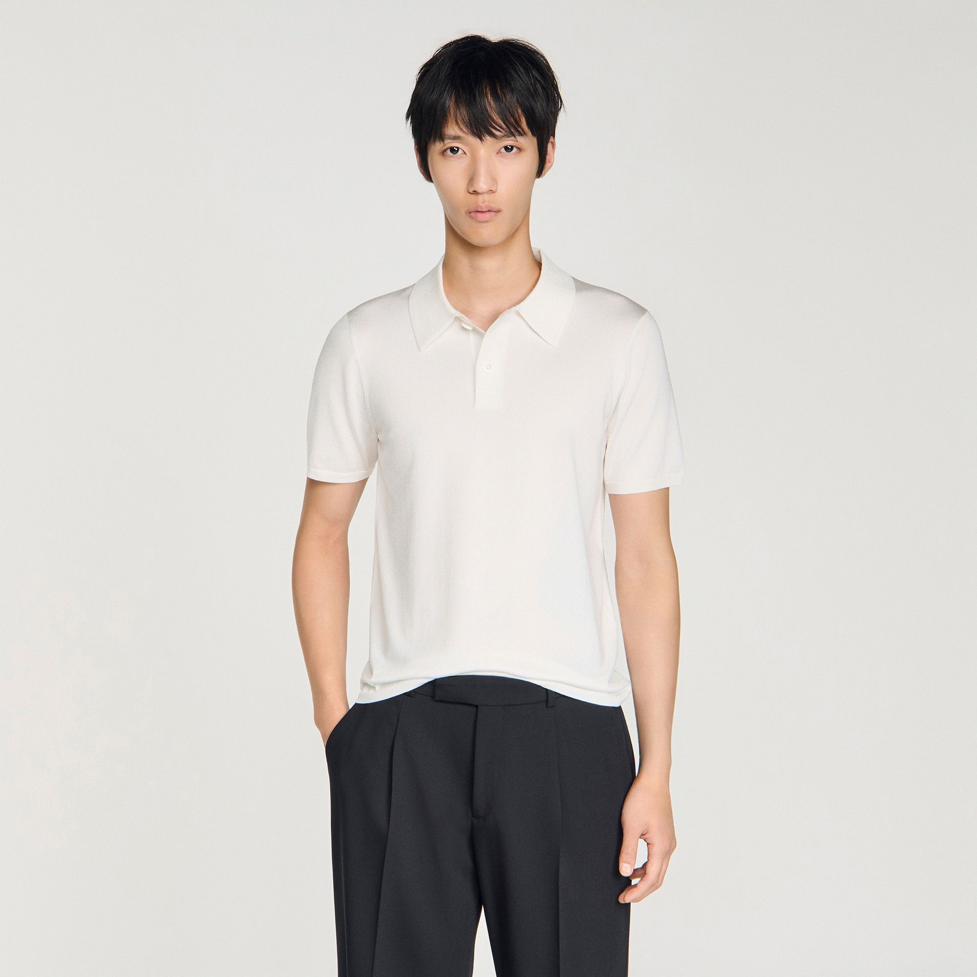 Sandro - Áo polo dệt kim