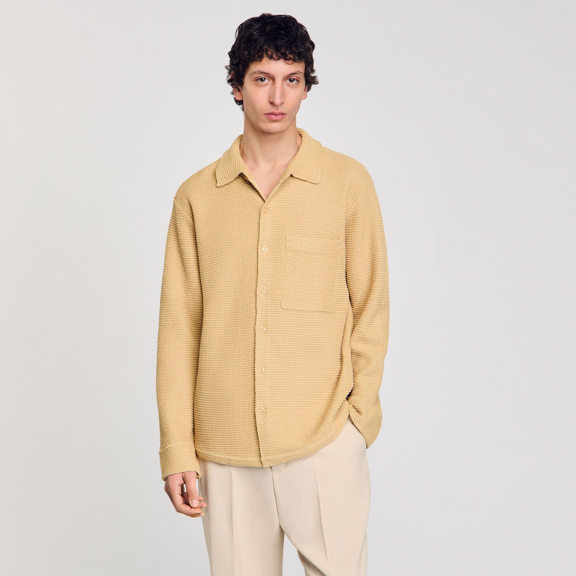 Sandro - Áo sơ mi dệt kim oversize