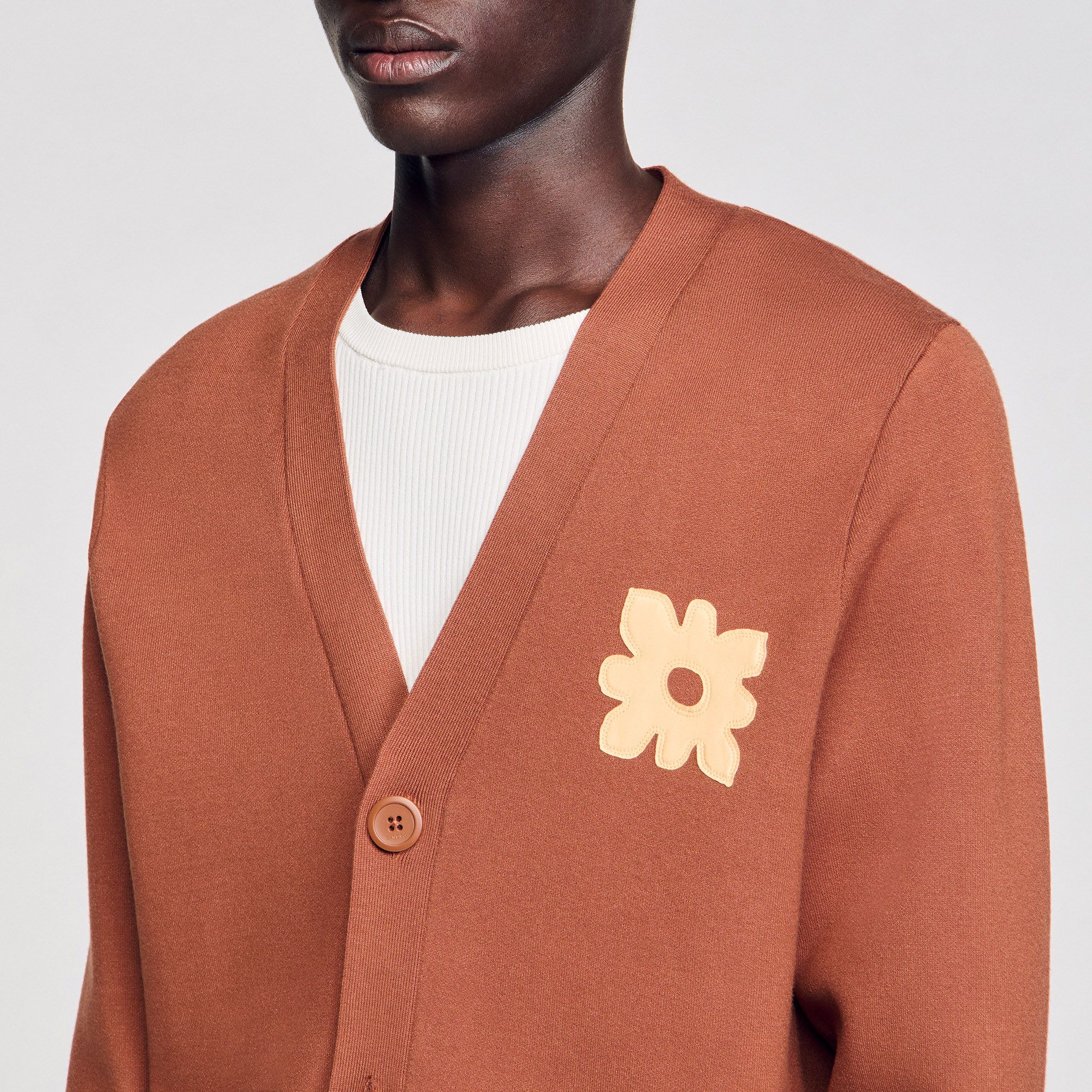 Sandro - Áo cardigan in hình hoa