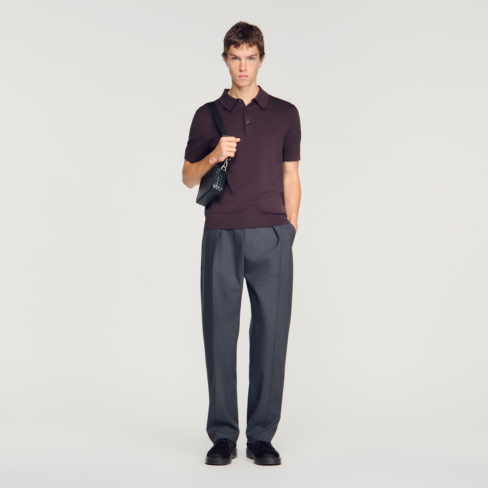 Áo polo cotton phối lụa