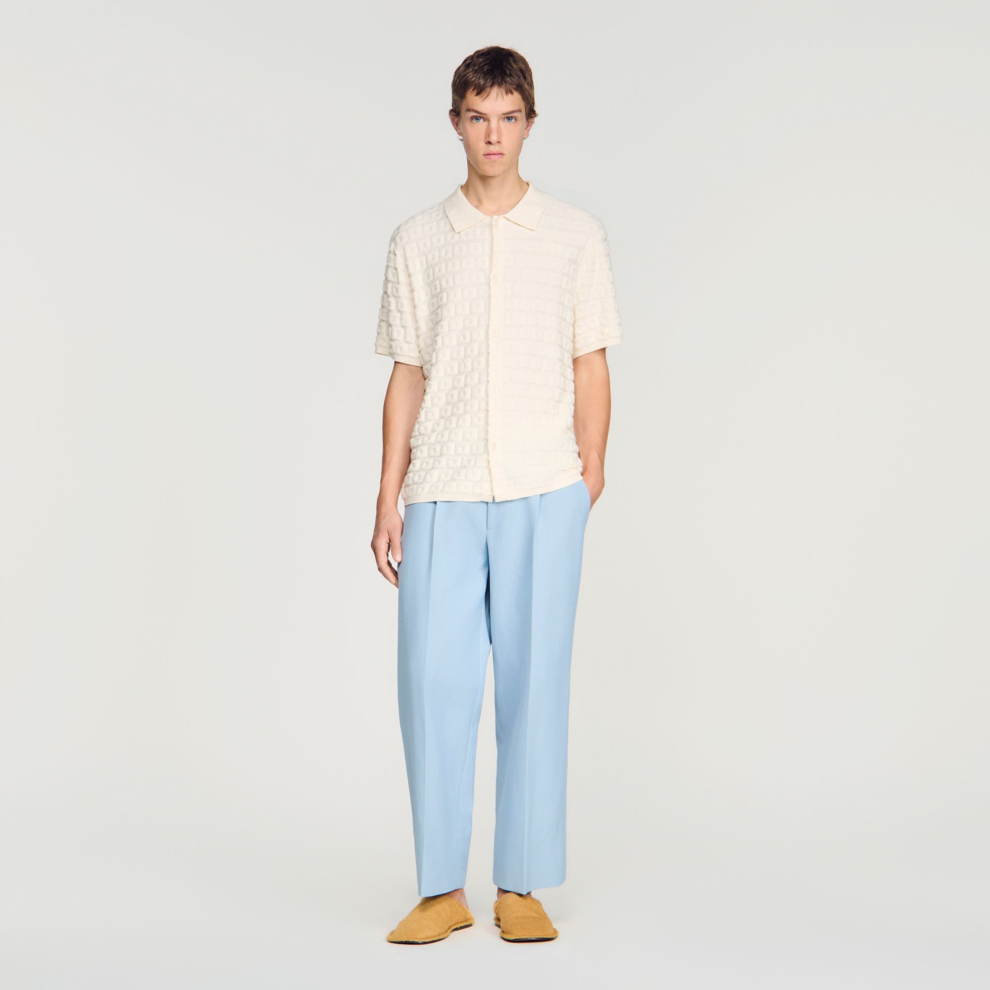 Sandro - Áo cardigan dệt kim Terry