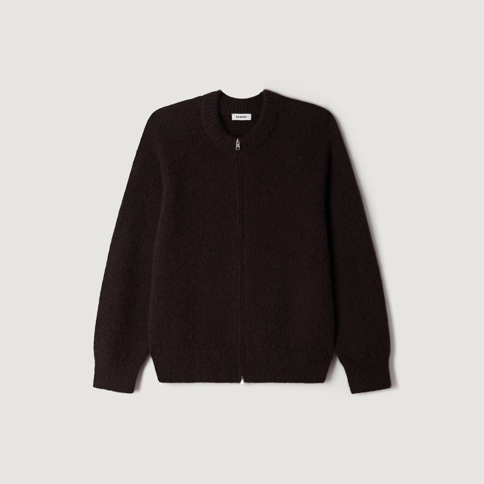 Áo cardigan bomber khóa kéo