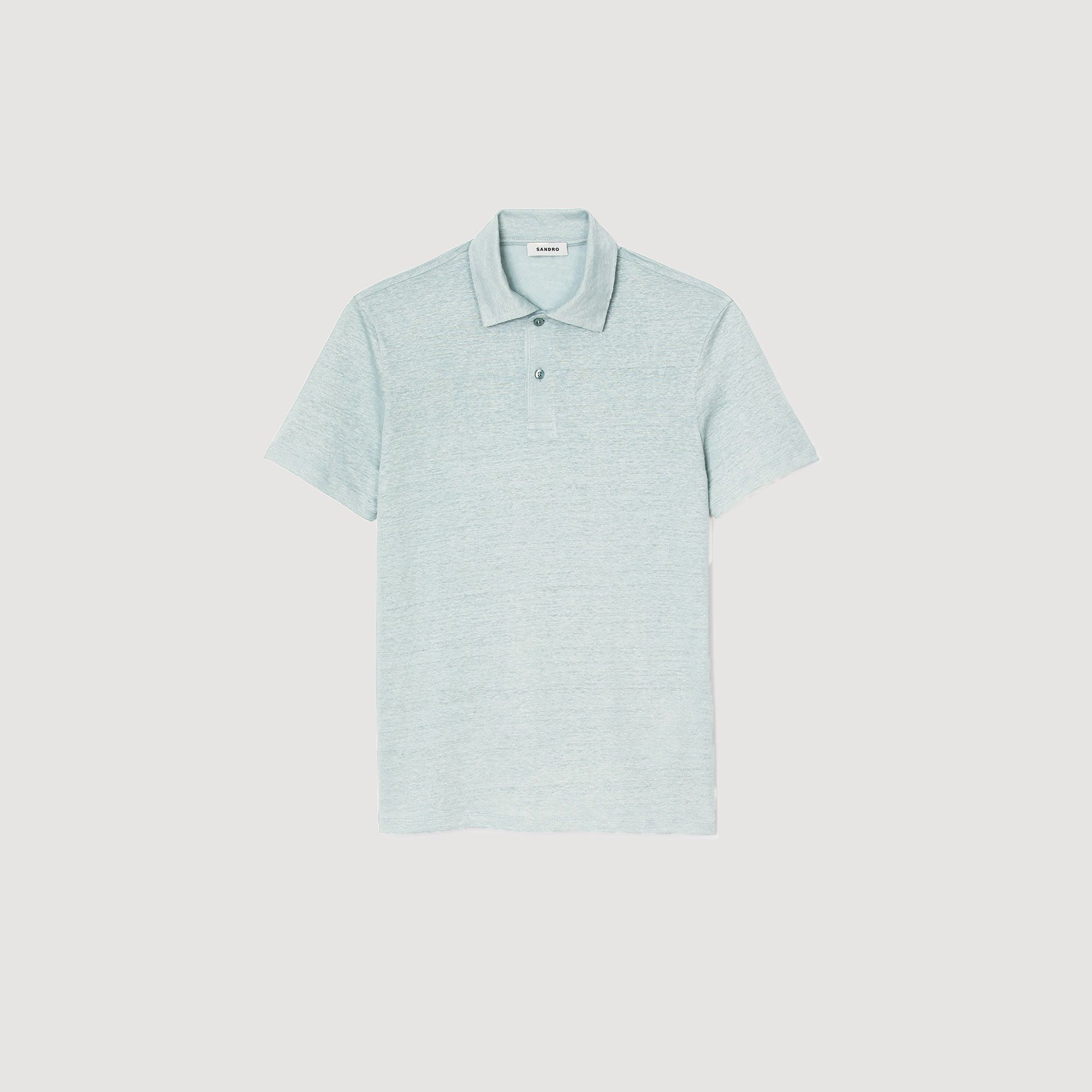 Áo polo vải linen