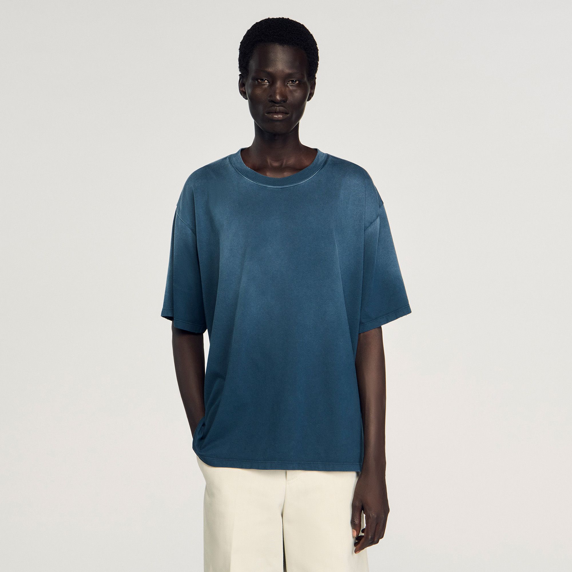 Sandro - Áo phông cotton oversize