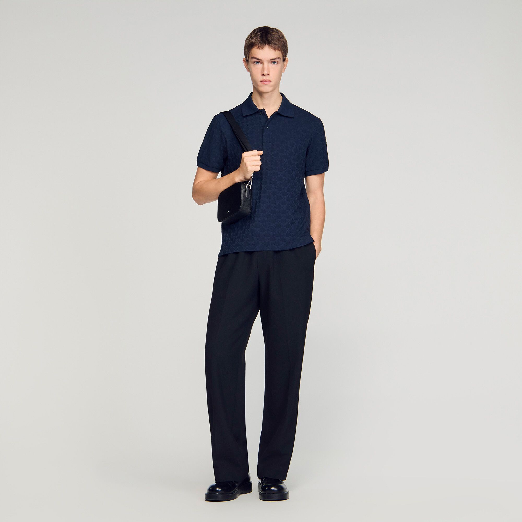 Áo polo jacquard Square Cross