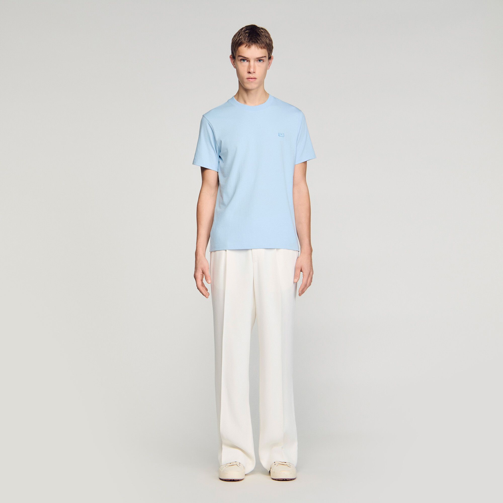 Sandro - Áo phông cổ tròn Double S