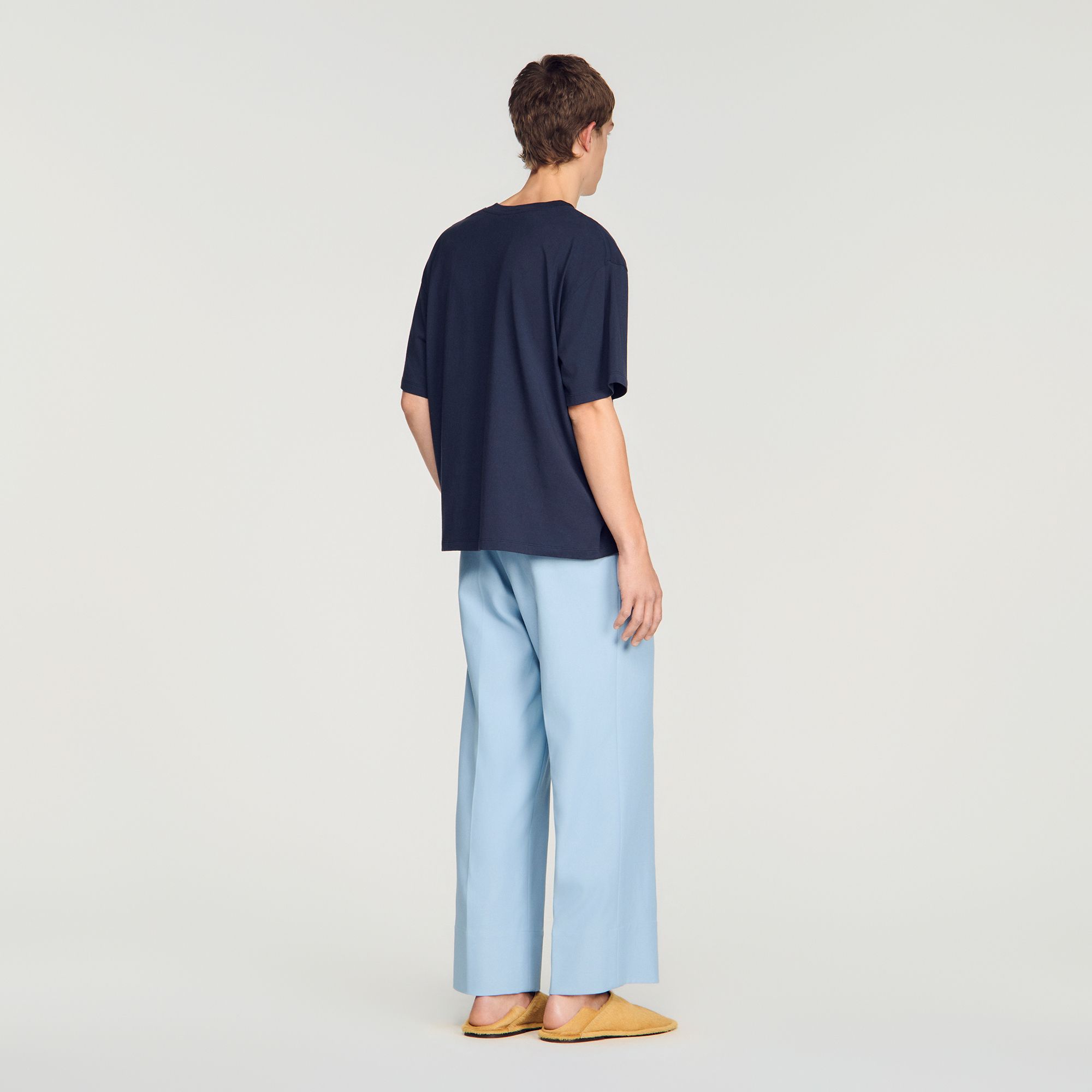 Sandro - Áo thun cotton in hoạ tiết