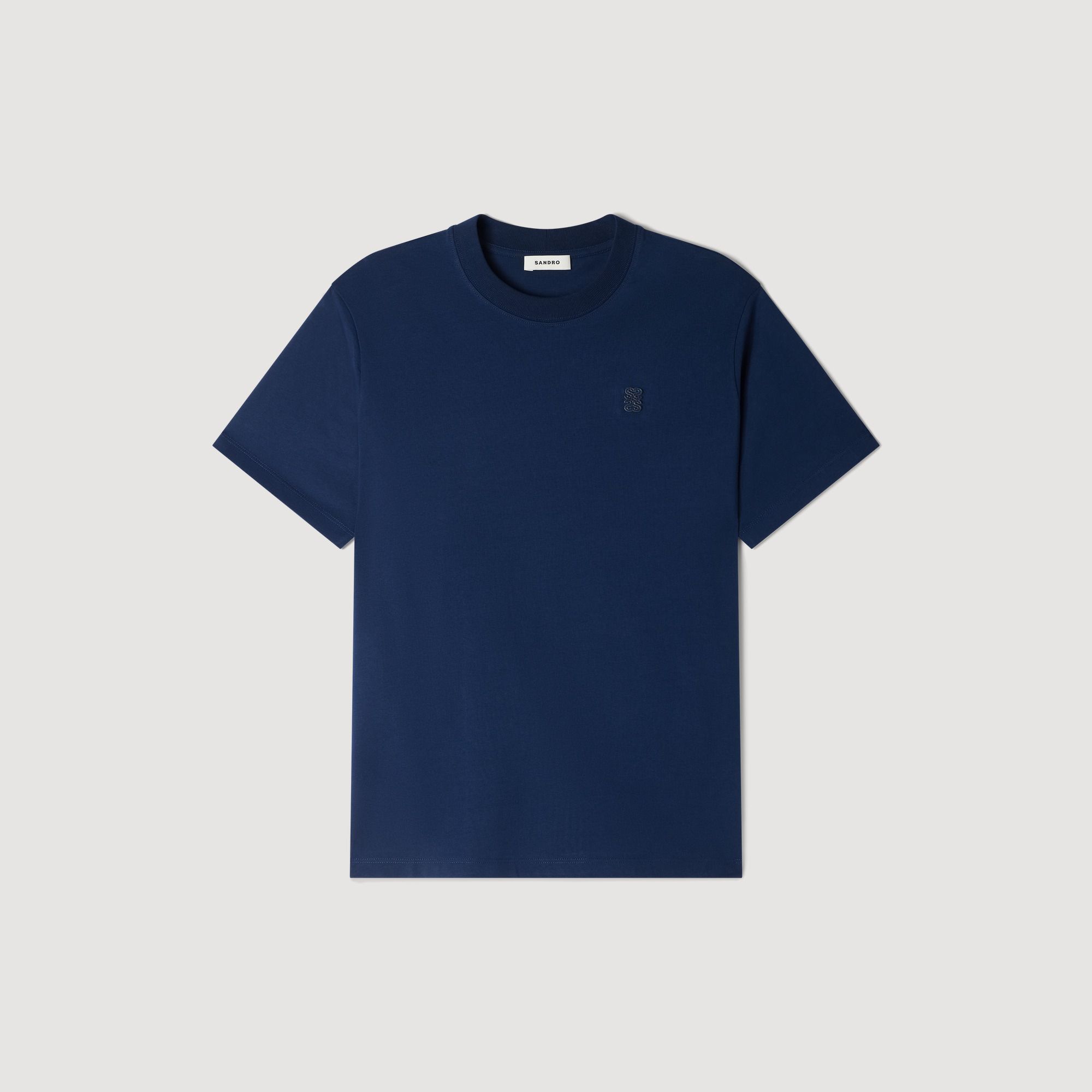Sandro - Áo thun cotton in logo