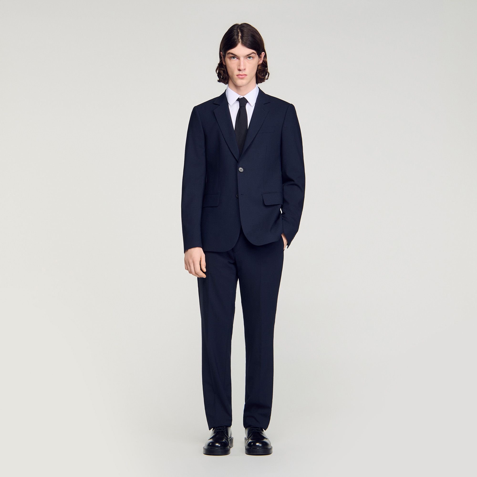 Sandro - Áo khoác vest caro micro