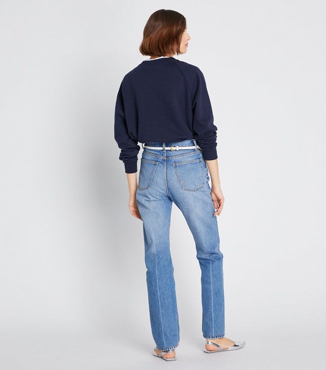 Tory Burch - Áo crewneck Merino French Terry Raglan Logo
