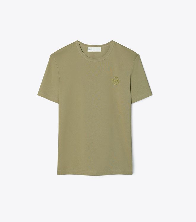 Áo Embellished Logo Cotton Jersey T-Shirt