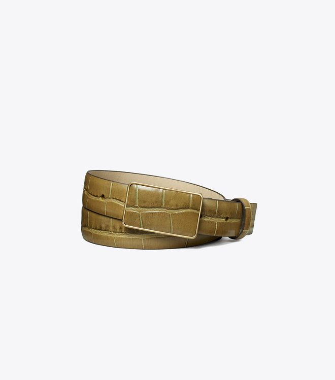 Thắt lưng Croc Embossed Plate Belt