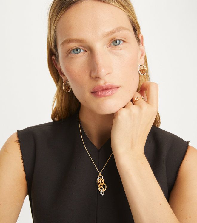 Tory Burch - Khuyên tai Miller Pave Multi Hoop