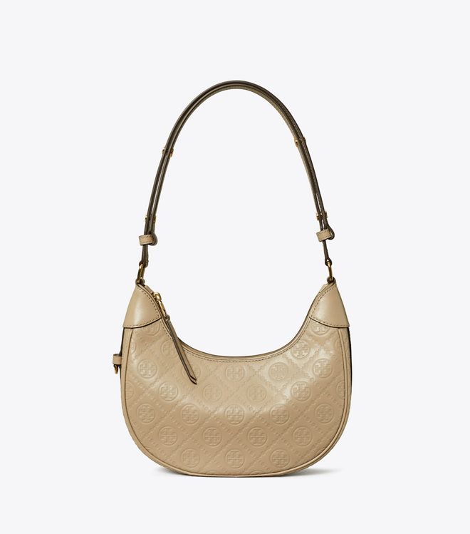 Tory Burch - Túi T Monogram Leather  Crescent Bag
