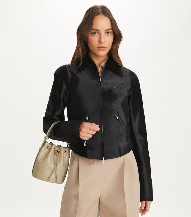 Tory Burch - Túi T Monogram Leather Mini Bucket Bag