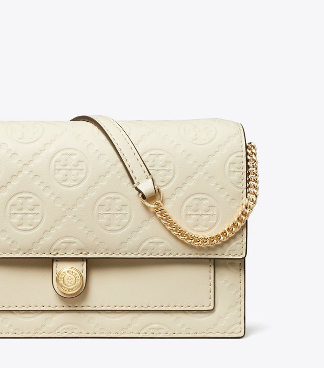 Tory Burch - Ví T Monogram phối dây xích