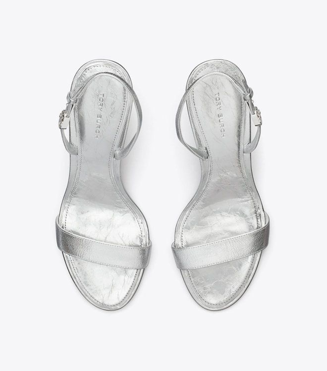 Tory Burch - Sandal cao gót Double T Buckle