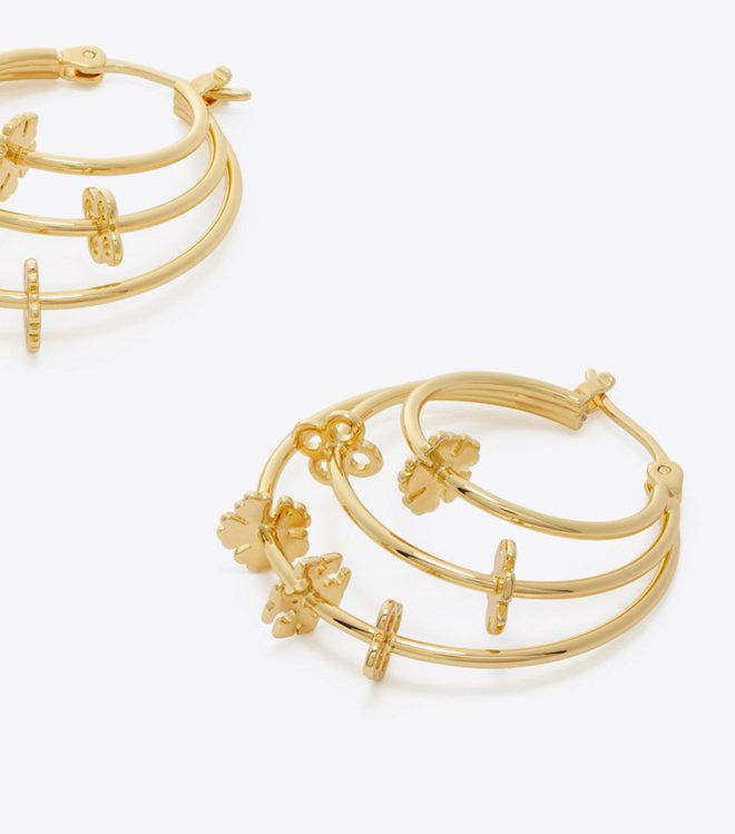 Tory Burch - Khuyên tai Kira Clover Hoop