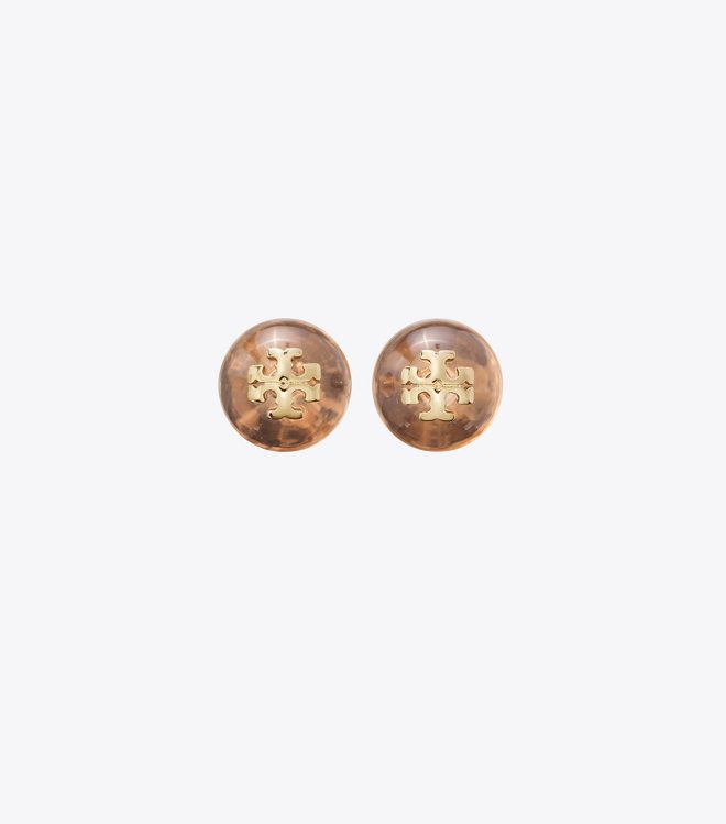 Tory Burch - Bông tai Resin Logo