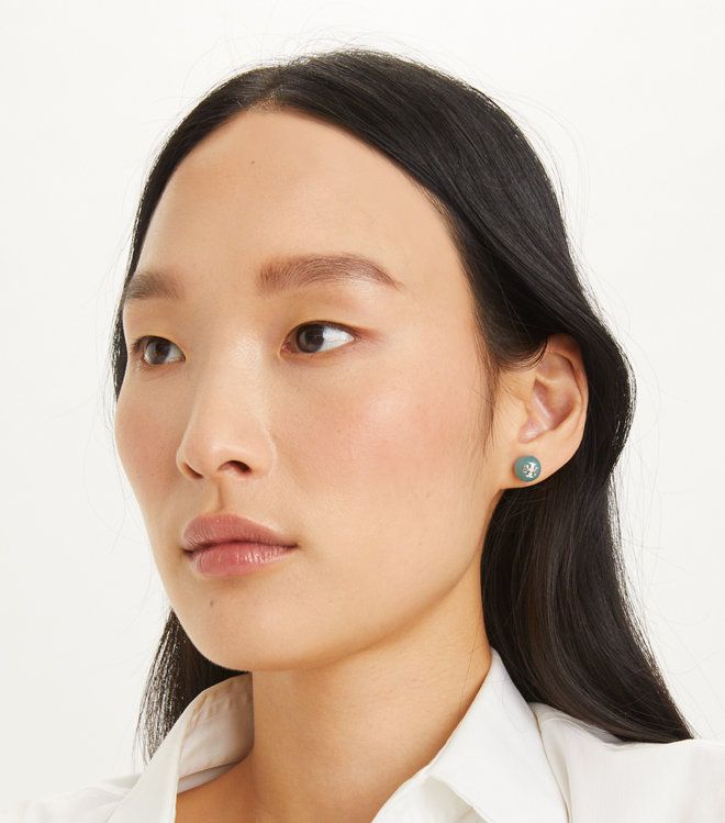Tory Burch - Bông tai Resin Logo
