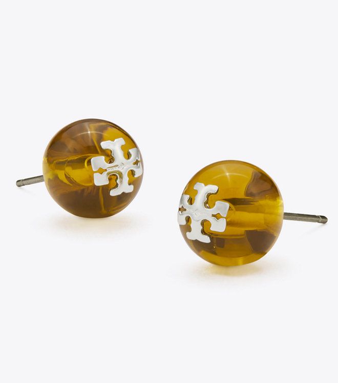 Tory Burch - Bông tai Resin Logo