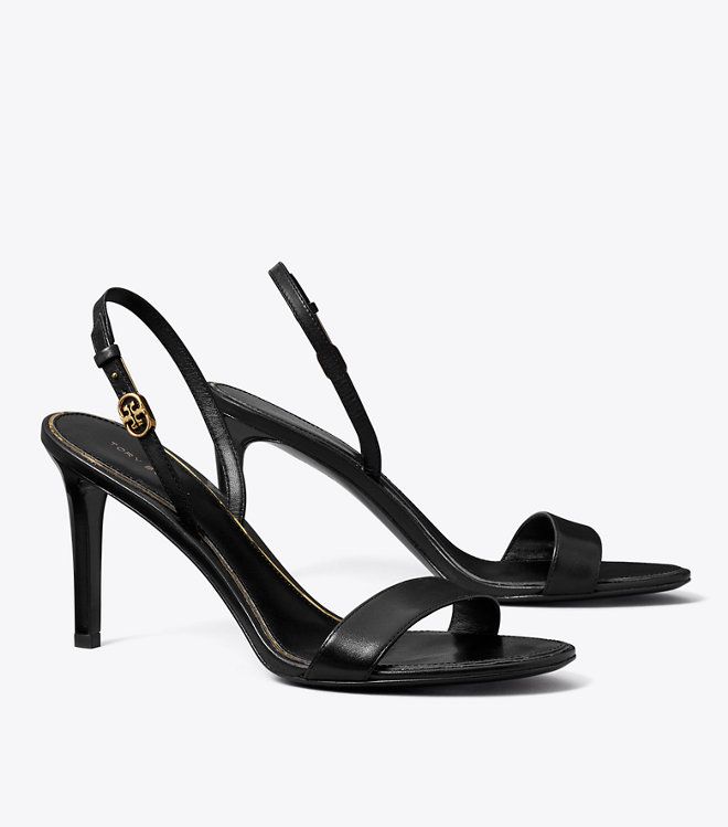 Giày Double T Buckle Heel Sandal 85Mm